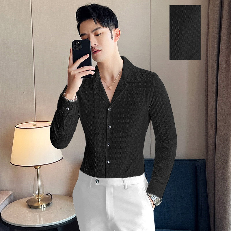 Black Stylish Full Sleeve Casual Wear Shirt For Men