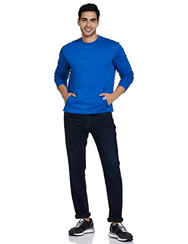 Amazon Brand - Symbol Men Cotton Rich Light Weight Crew Neck Sweatshirt (Regular Fit)