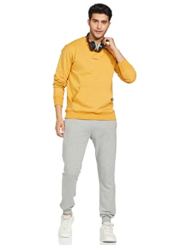 Amazon Brand - Symbol Men Cotton Rich Light Weight Crew Neck Sweatshirt (Regular Fit)