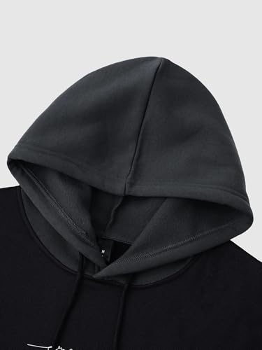 Lymio Hoodies || Sweatshirt for Unisex || Unisex Hoodie (H-46-47) (M, Black)