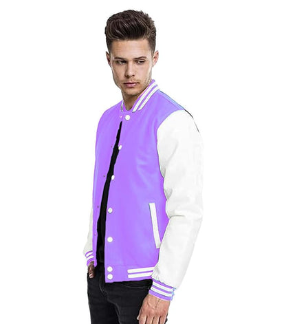 DROBE Cotton Blend Standard Length Lightweight Stylish Black Varsity Jacket For men