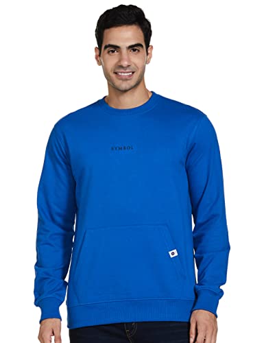 Amazon Brand - Symbol Men Cotton Rich Light Weight Crew Neck Sweatshirt (Regular Fit)