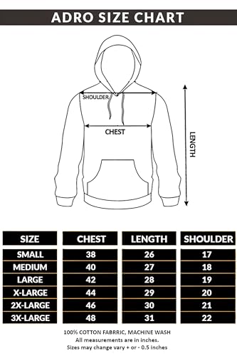 ADRO Hoodies for Men | Printed Hoodie for Men | Cotton Hoodie | Mens Hoodies | Sweatshirt for Men | Hooded Hoodie