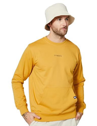 Amazon Brand - Symbol Men Cotton Rich Light Weight Crew Neck Sweatshirt (Regular Fit)