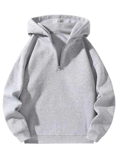 The Modern Soul Half Zipper Solid Hoodie for Men | Sweatshirt for Men