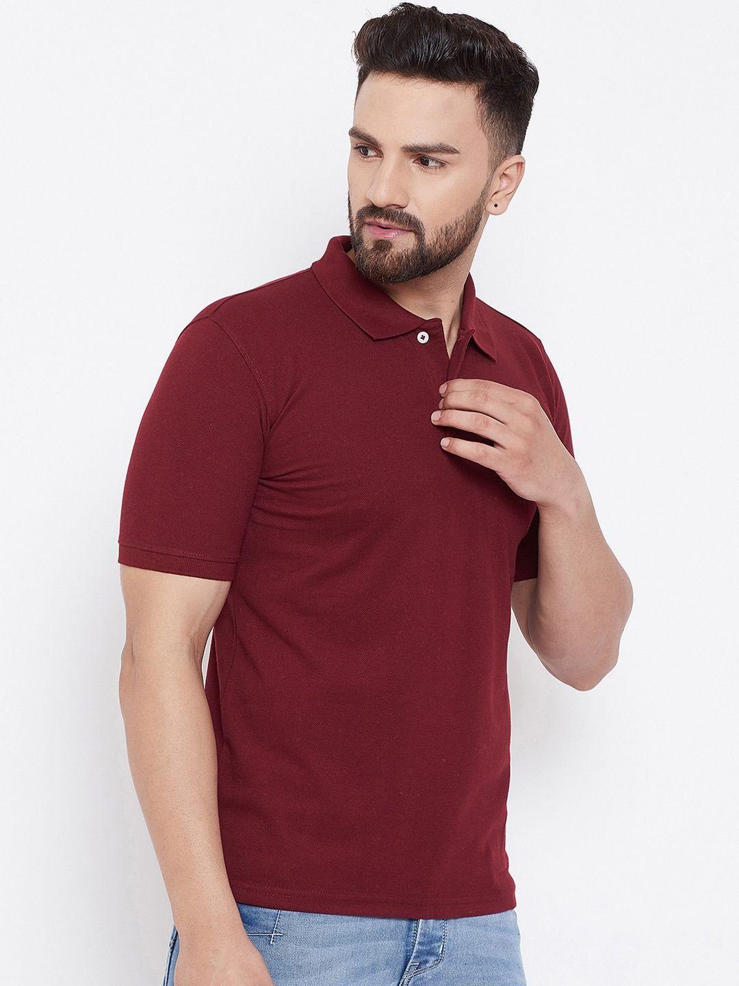 Cotton Blend Solid Half Sleeves Polo T-Shirt