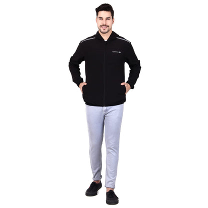 PERFKT-U Men Polyester Full Sleeve Solid Standard Length Sports Jacket