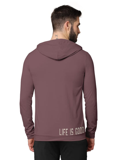 BULLMER Trendy Front & Back Printed Fullsleeve Hooded Sweatshirt for Men