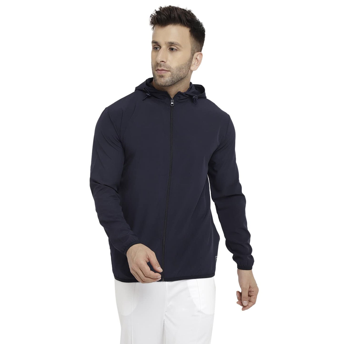 PERFKT-U Men Polyester Full Sleeve Solid Standard Length Sports Jacket