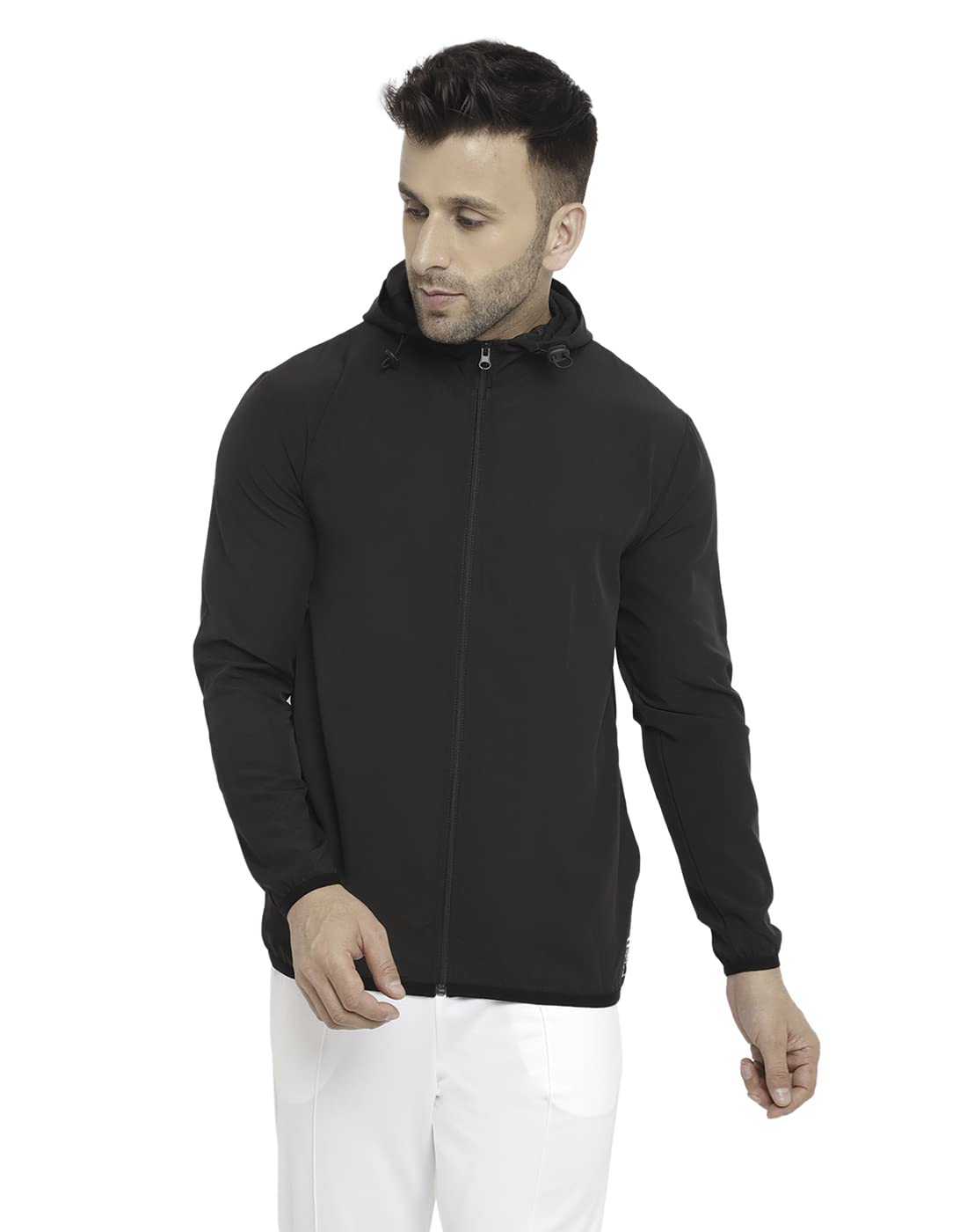 PERFKT-U Men Polyester Full Sleeve Solid Standard Length Sports Jacket