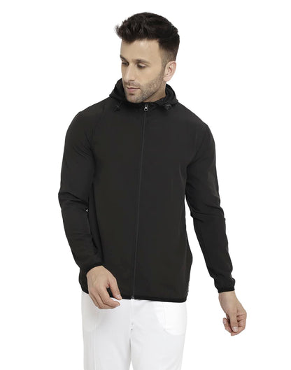 PERFKT-U Men Polyester Full Sleeve Solid Standard Length Sports Jacket