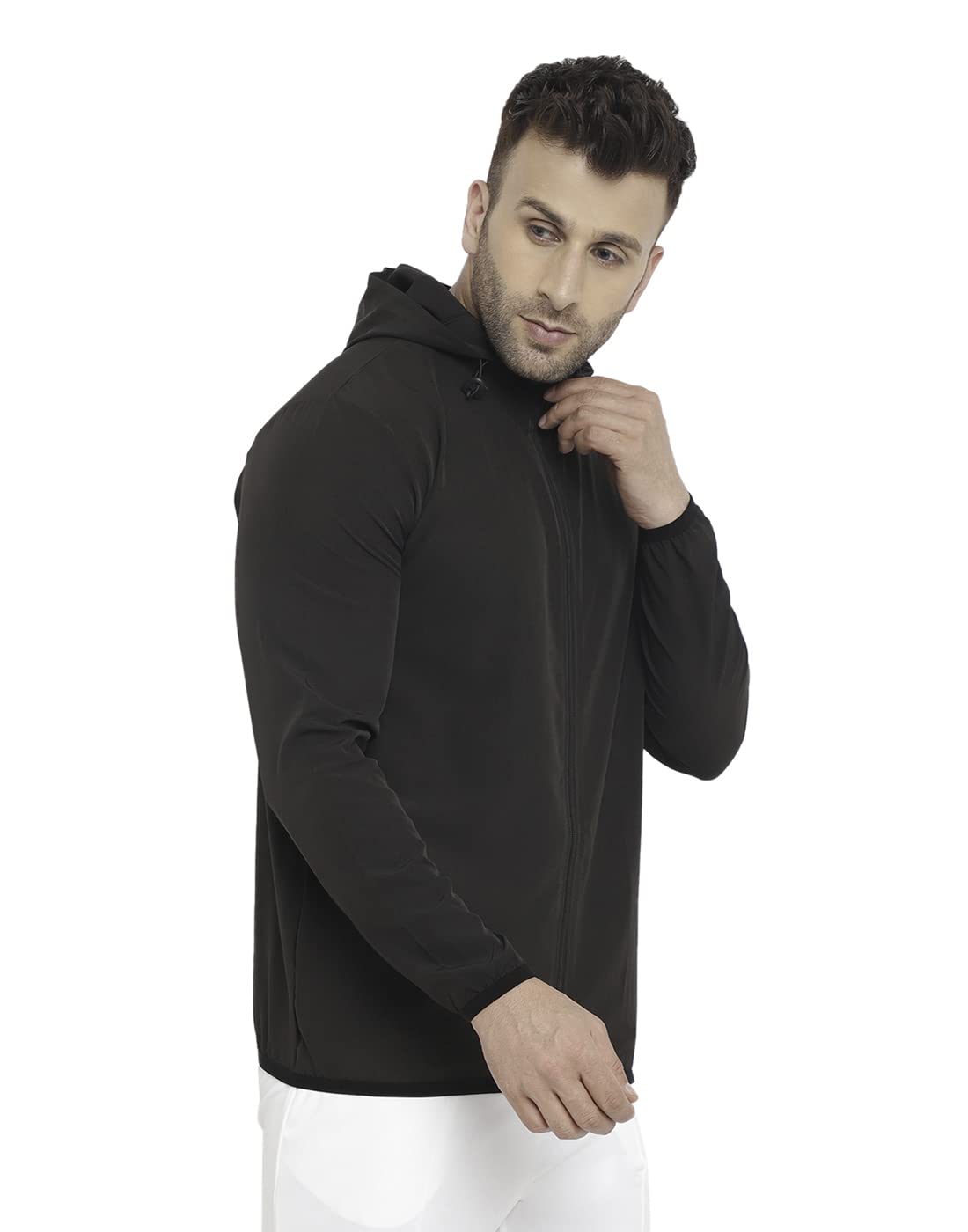 PERFKT-U Men Polyester Full Sleeve Solid Standard Length Sports Jacket