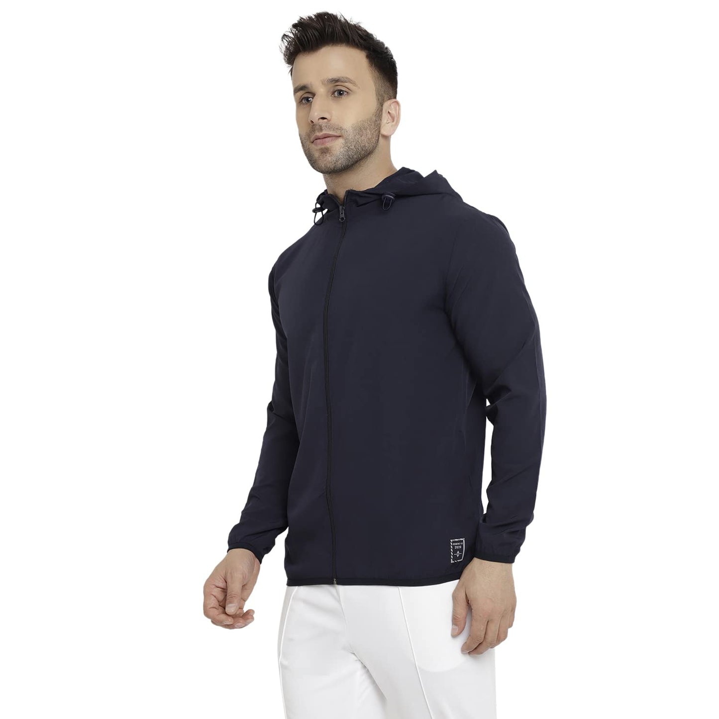 PERFKT-U Men Polyester Full Sleeve Solid Standard Length Sports Jacket