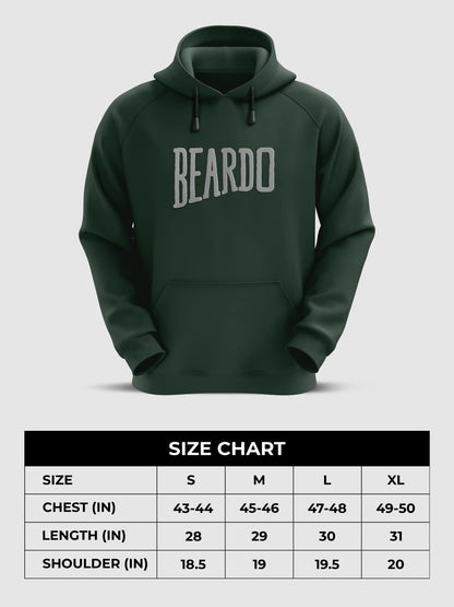 BEARDO unisex-adult Cotton Regular Hooded Neck Lion Heart Hoodie Green Large