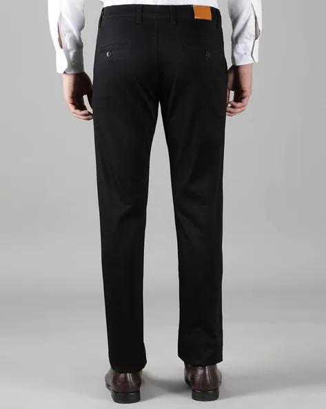 Polyester Blend Solid Slim Fit Mens Formal Trouser