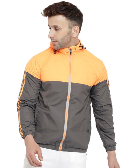 PERFKT-U Men Polyester Full Sleeve Solid Standard Length Sports Jacket