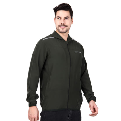 PERFKT-U Men Polyester Full Sleeve Solid Standard Length Sports Jacket