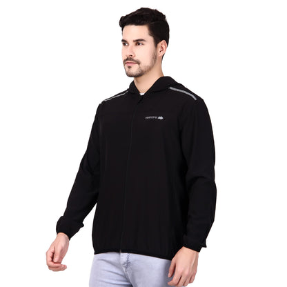 PERFKT-U Men Polyester Full Sleeve Solid Standard Length Sports Jacket