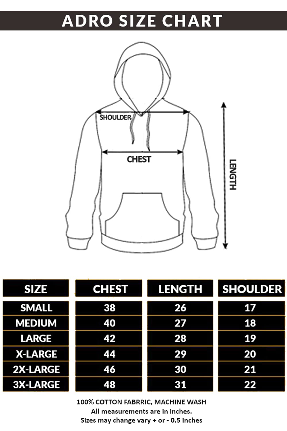 ADRO Cotton Men Hooded Sweatshirt