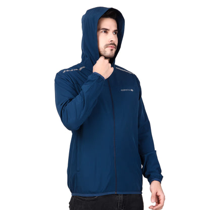 PERFKT-U Men Polyester Full Sleeve Solid Standard Length Sports Jacket