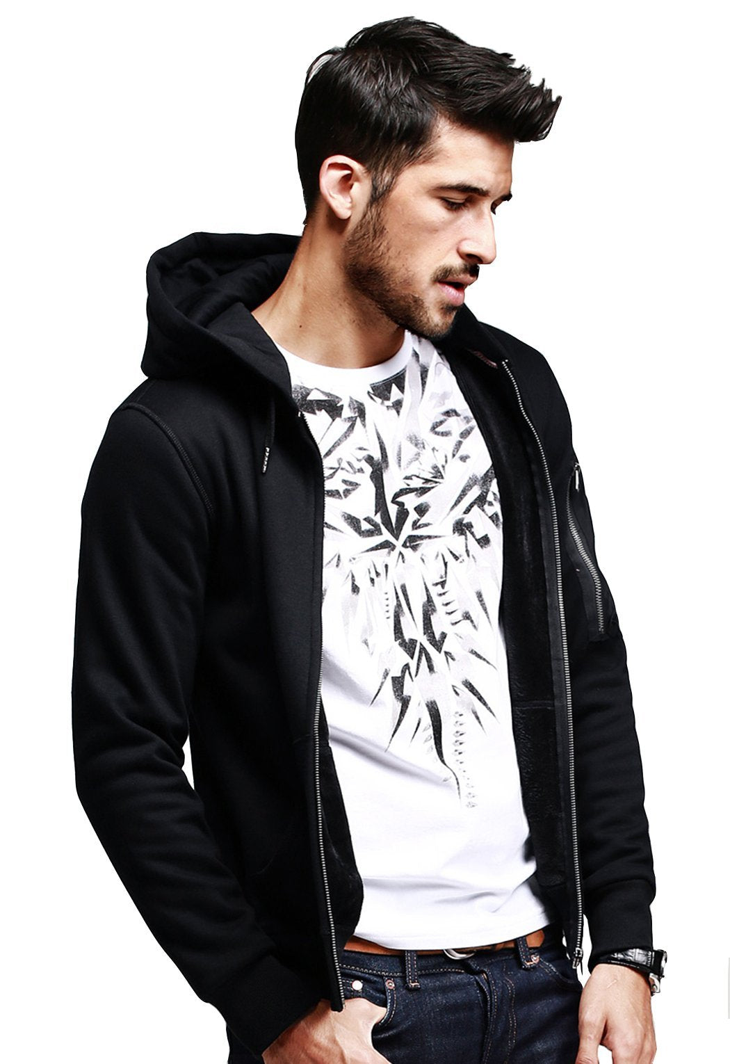 fanideaz Men’s Full Sleeve Cotton Premium Zipper Hoodies for Men with Sleeve Pocket