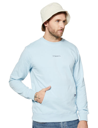 Amazon Brand - Symbol Men Cotton Rich Light Weight Crew Neck Sweatshirt (Regular Fit)