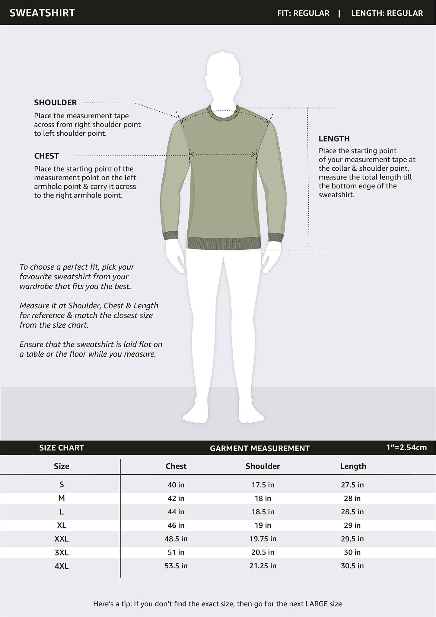 Amazon Brand - Symbol Men Cotton Rich Light Weight Crew Neck Sweatshirt (Regular Fit)