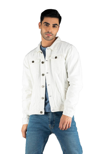 Dennis Lingo Men's Regular Fit Long Sleeve Button Down Panel Denim Jacket