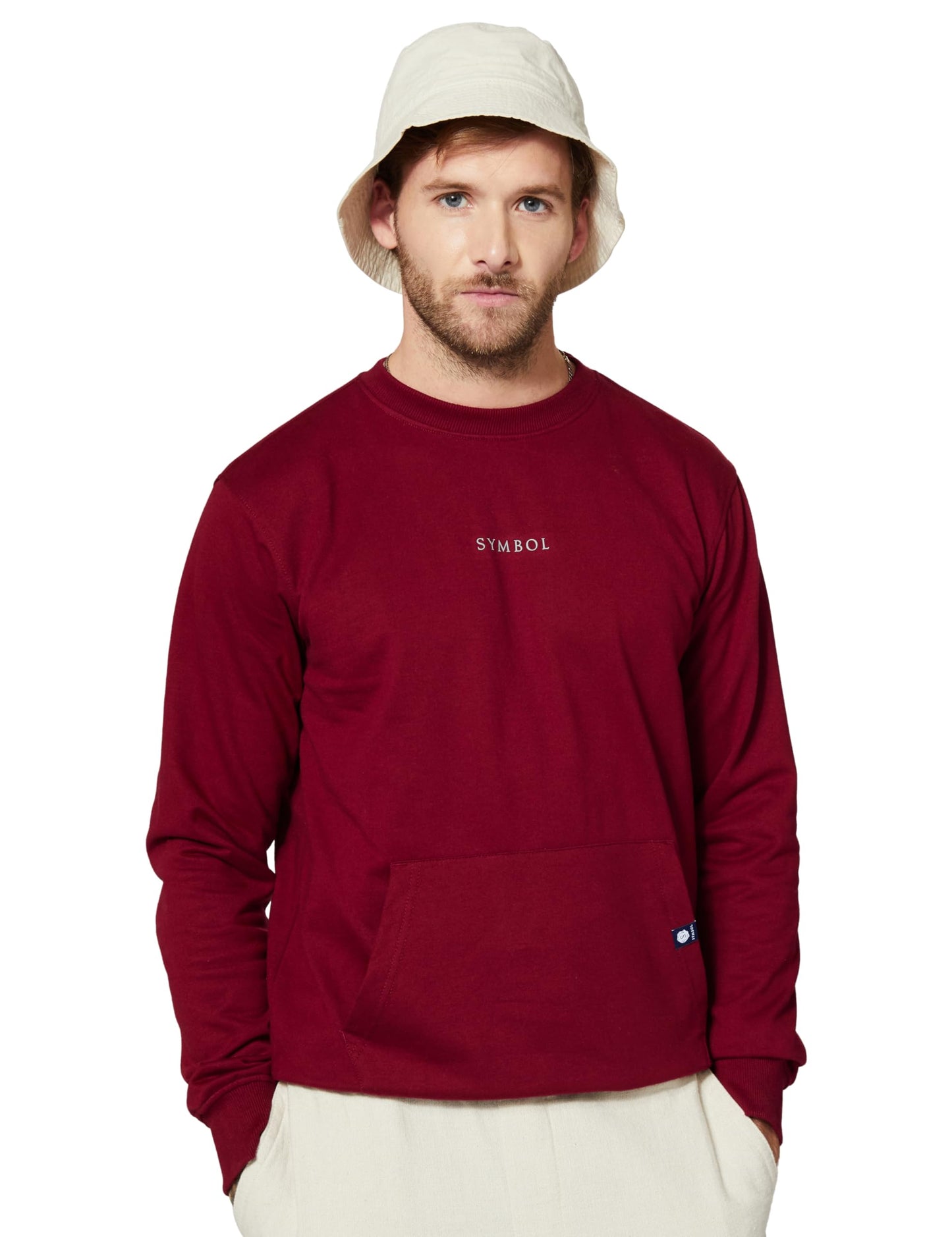 Amazon Brand - Symbol Men Cotton Rich Light Weight Crew Neck Sweatshirt (Regular Fit)