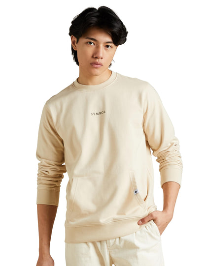 Amazon Brand - Symbol Men Cotton Rich Light Weight Crew Neck Sweatshirt (Regular Fit)