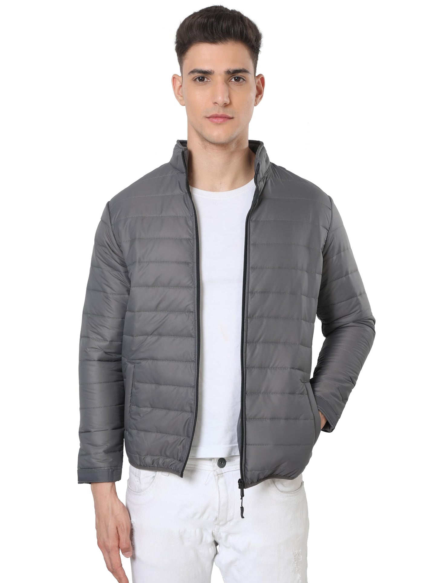 Scott International Winter Jacket for Men Bomber Jacket Mens Nylon Quilted standard length Puffer Jacket Full Sleeve Mens Jacket Monsoon Jackets for Men