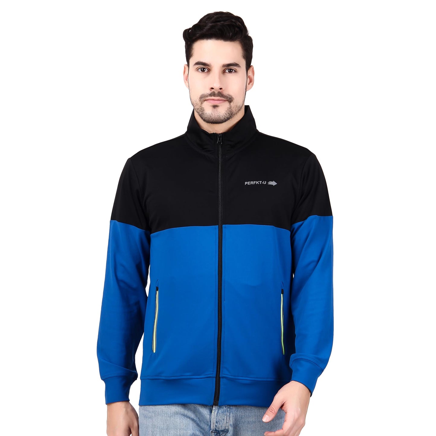 PERFKT-U Men Polyester Full Sleeve Solid Standard Length Sports Jacket