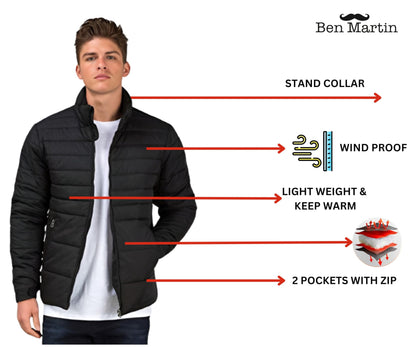 Ben Martin Nylon Standard Length Jacket For Men || Hoodies For Men || Winter Stylish Bomber Jacket For Men| Biker Jacket For Men || Casual Jacket For Men