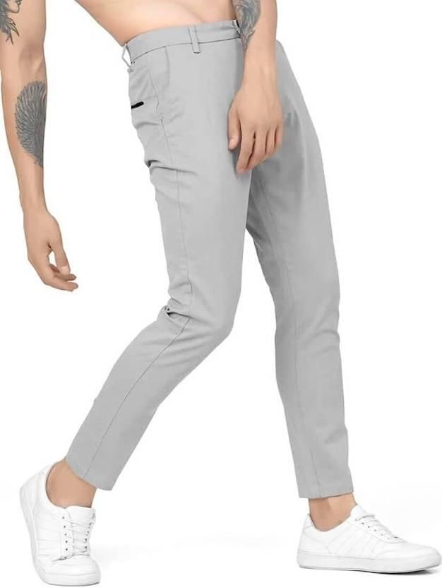 Men's Lycra Cotton Regular Fit Pant